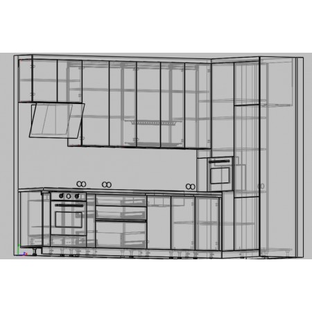 Современная угловая кухня 